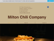 Tablet Screenshot of miltonchili.com